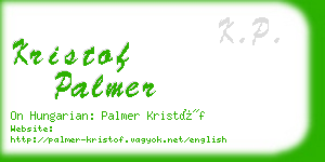kristof palmer business card
